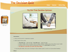 Tablet Screenshot of decisionquiz.com
